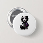 Whimsigoth Classic Design zu Halloween Button (Vorne & Hinten)