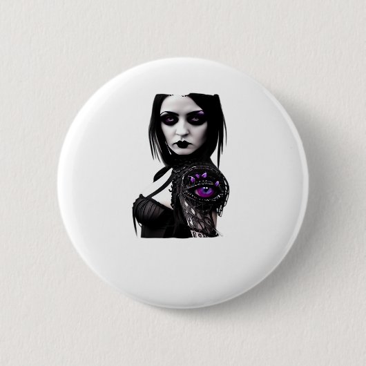 Whimsigoth Classic Design zu Halloween Button (Vorderseite)