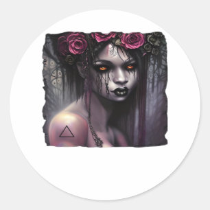 Whimsigoth Classic Funny Runder Aufkleber