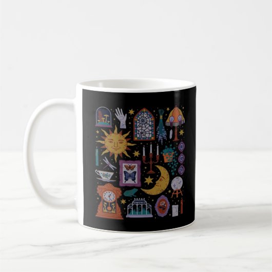 Whimsigoth Classic - Gotische Romantik Herbstästhe Kaffeetasse (Links)