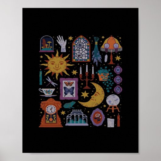 Whimsigoth Classic - Gotische Romantik Herbstästhe Poster (Vorne)