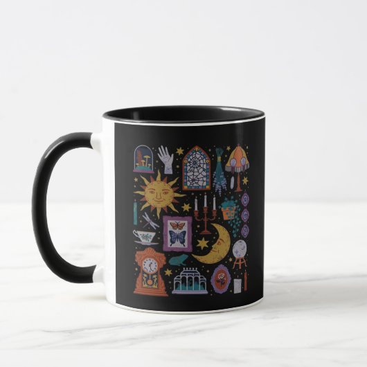 Whimsigoth Classic - Gotische Romantik Herbstästhe Tasse (Links)