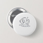 Whimsigoth Clouds Moon Witchy Classic Button (Vorne & Hinten)