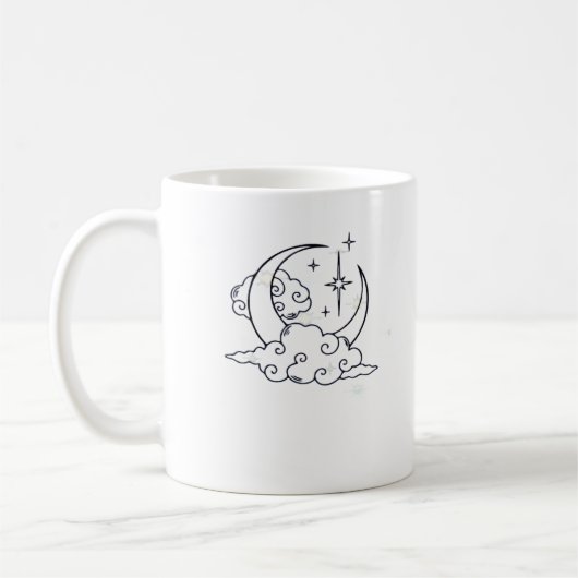 Whimsigoth Clouds Moon Witchy Classic Kaffeetasse (Links)