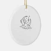 Whimsigoth Clouds Moon Witchy Classic Keramik Ornament (Rechts)