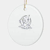 Whimsigoth Clouds Moon Witchy Classic Keramik Ornament (Links)