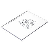 Whimsigoth Clouds Moon Witchy Classic Notizblock (Linke Seite)