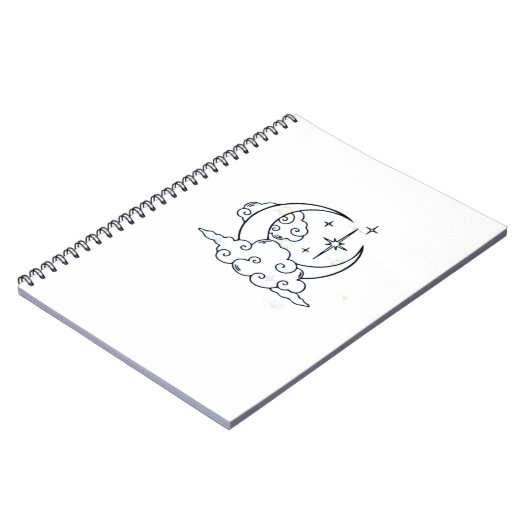 Whimsigoth Clouds Moon Witchy Classic Notizblock (Linke Seite)