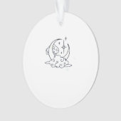 Whimsigoth Clouds Moon Witchy Classic Ornament (Vorderseite)