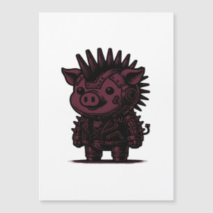 Whimsigoth Cyborg Faultier Vintage Art Design Klas Magnetkarte