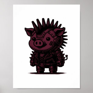 Whimsigoth-Cyborg-Faultier Vintage Art Design Klas Poster