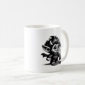 Whimsigoth Cyborg Internet Troll Vintages Design Kaffeetasse (VorderseiteRechts)