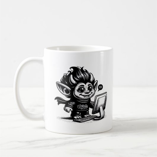 Whimsigoth Cyborg Internet Troll Vintages Design Kaffeetasse (Links)
