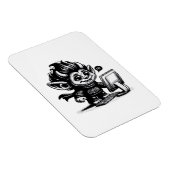 Whimsigoth Cyborg Internet Troll Vintages Design Magnet (Rechte Seite)