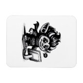 Whimsigoth Cyborg Internet Troll Vintages Design Magnet (Horizontal)