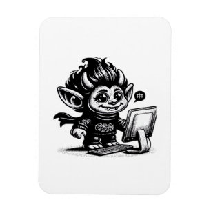 Whimsigoth Cyborg Internet Troll Vintages Design Magnet
