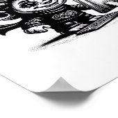 Whimsigoth Cyborg Internet Troll Vintages Design Poster (Ecke)