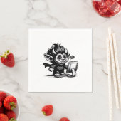 Whimsigoth Cyborg Internet Troll Vintages Design Serviette (Beispiel)