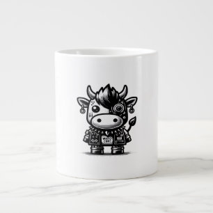 Whimsigoth Cyborg Kuh Vintag Art Design Classic Jumbo-Tasse