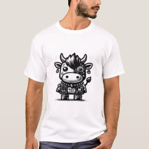 Whimsigoth Cyborg Kuh Vintag Art Design Classic T-Shirt