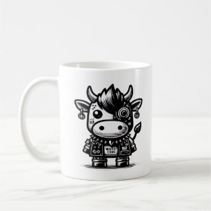 Whimsigoth Cyborg-Kuh Vintage Art Design Klassiker Kaffeetasse