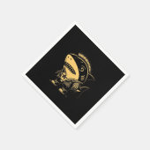 Whimsigoth Cyborg Shark Vintag Art Design Serviette (Ecke)