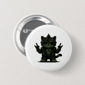 Whimsigoth Cyborg Vintag Art Design Classic Button (Vorne & Hinten)