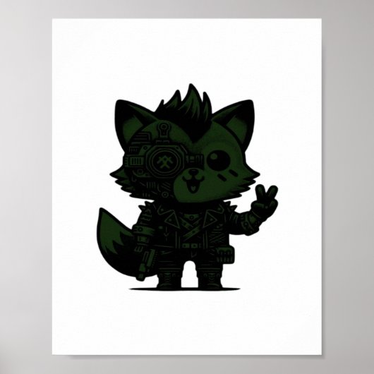 Whimsigoth Cyborg Vintag Art Design Classic Poster (Vorne)