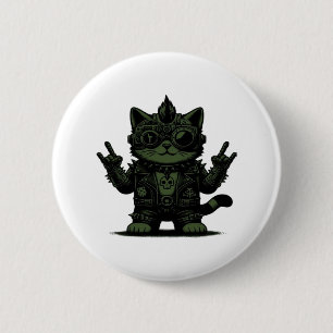 Whimsigoth Cyborg Vintage Art Design Klassiker Button