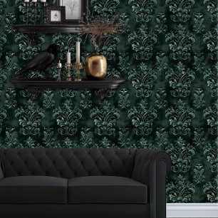 Whimsigoth Decorative Emerald Green Tapete