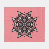 Whimsigoth Demon Monster Pastellrosa Horror Fleecedecke (Vorderseite (Horizontal))