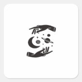 Whimsigoth Design Quadratischer Aufkleber (Vorderseite)