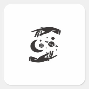 Whimsigoth-Design Quadratischer Aufkleber