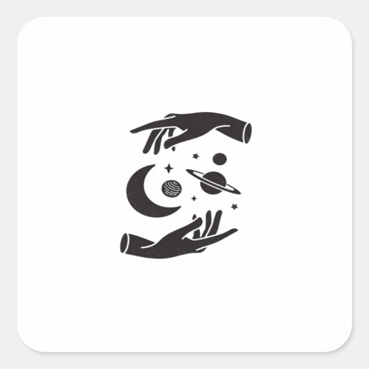 Whimsigoth Design Quadratischer Aufkleber (Vorderseite)