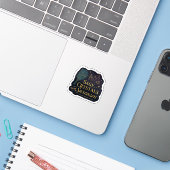 Whimsigoth Fantasy Mystical Forests, Moons & Magic Aufkleber (Laptop mit iPhone)