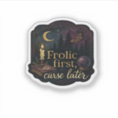 Whimsigoth Fantasy Mystical Forests, Moons & Magic Aufkleber (Vorderseite)