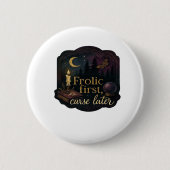 Whimsigoth Fantasy Mystical Forests, Moons & Magic Button (Vorderseite)