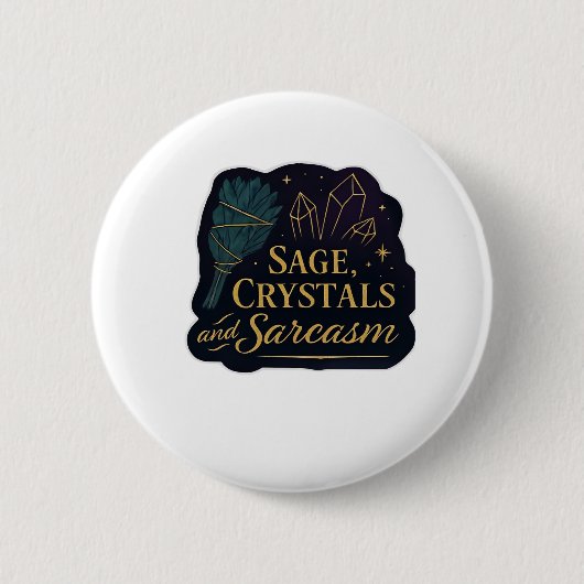 Whimsigoth Fantasy Mystical Forests, Moons & Magic Button (Vorderseite)