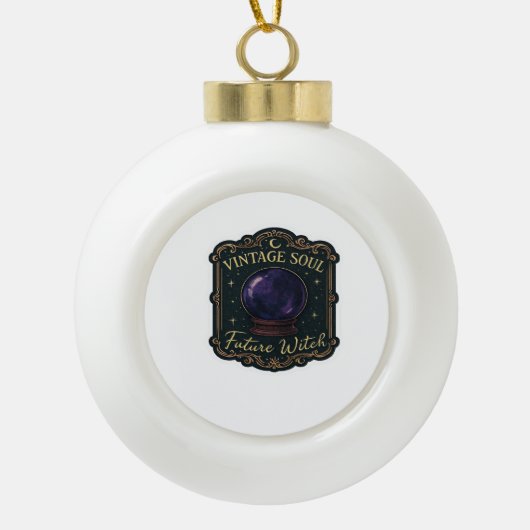 Whimsigoth Fantasy Mystical Forests, Moons & Magic Keramik Kugel-Ornament (Vorderseite)