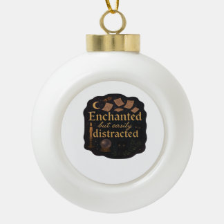 Whimsigoth Fantasy Mystical Forests, Moons & Magic Keramik Kugel-Ornament