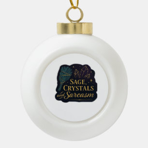 Whimsigoth Fantasy Mystical Forests, Moons & Magic Keramik Kugel-Ornament