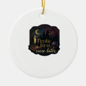 Whimsigoth Fantasy Mystical Forests, Moons & Magic Keramik Ornament (Vorne)