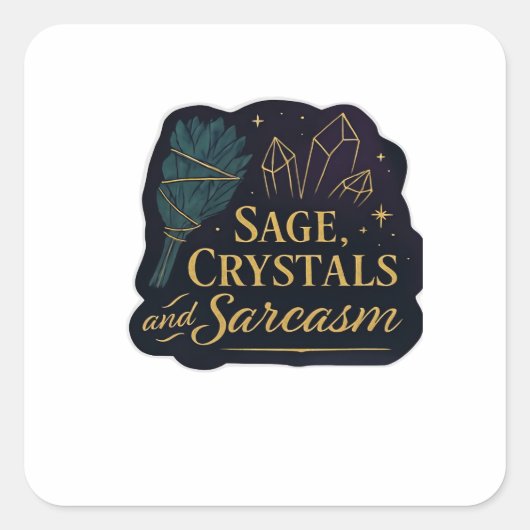 Whimsigoth Fantasy Mystical Forests, Moons & Magic Quadratischer Aufkleber (Vorderseite)