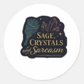 Whimsigoth Fantasy Mystical Forests, Moons & Magic Runder Aufkleber (Vorderseite)