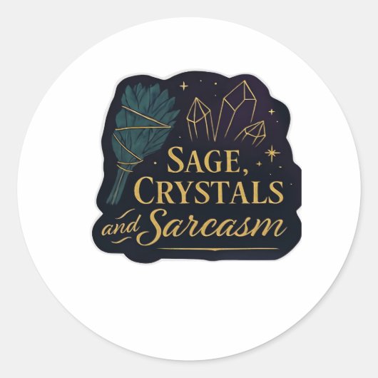 Whimsigoth Fantasy Mystical Forests, Moons & Magic Runder Aufkleber (Vorderseite)