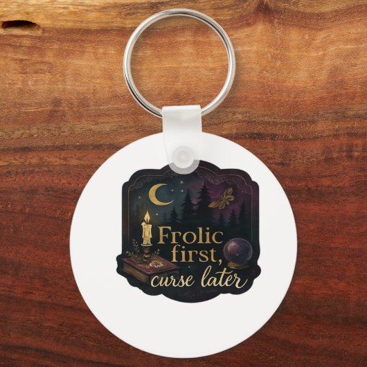 Whimsigoth Fantasy Mystical Forests, Moons & Magic Schlüsselanhänger (Vorderseite)