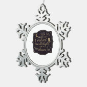 Whimsigoth Fantasy Mystical Forests, Moons & Magic Schneeflocken Zinn-Ornament (Rechts)