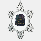 Whimsigoth Fantasy Mystical Forests, Moons & Magic Schneeflocken Zinn-Ornament (Rechts)