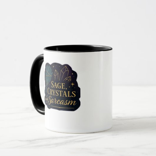 Whimsigoth Fantasy Mystical Forests, Moons & Magic Tasse (Vorderseite Links)