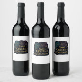 Whimsigoth Fantasy Mystical Forests, Moons & Magic Weinetikett (Flaschen)